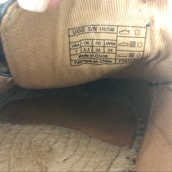 Ugg loafer black calf espadrille Size 7 - Picture 5 of 10